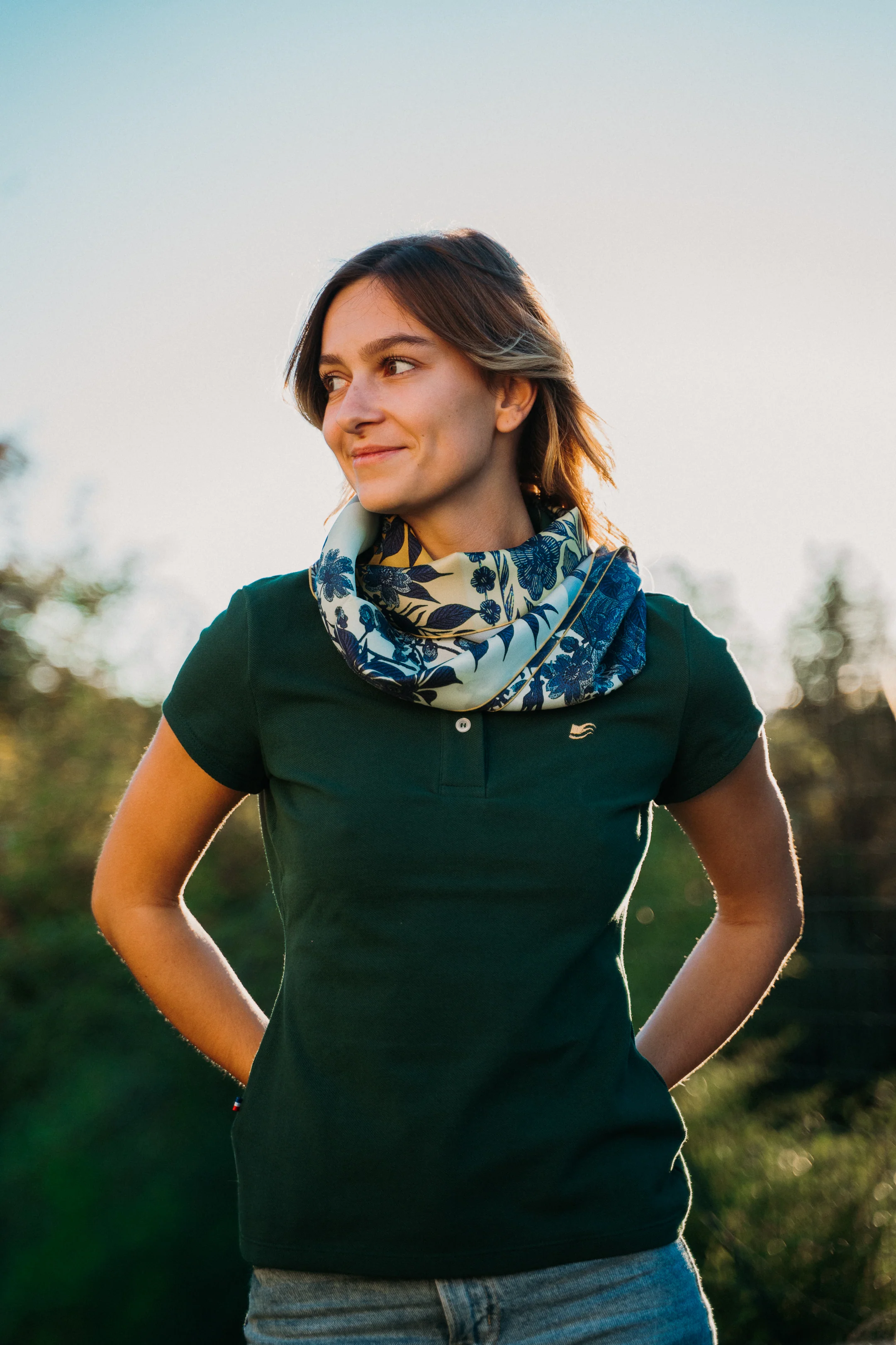 Le foulard en soie "Soleil Couchant" - Image 4