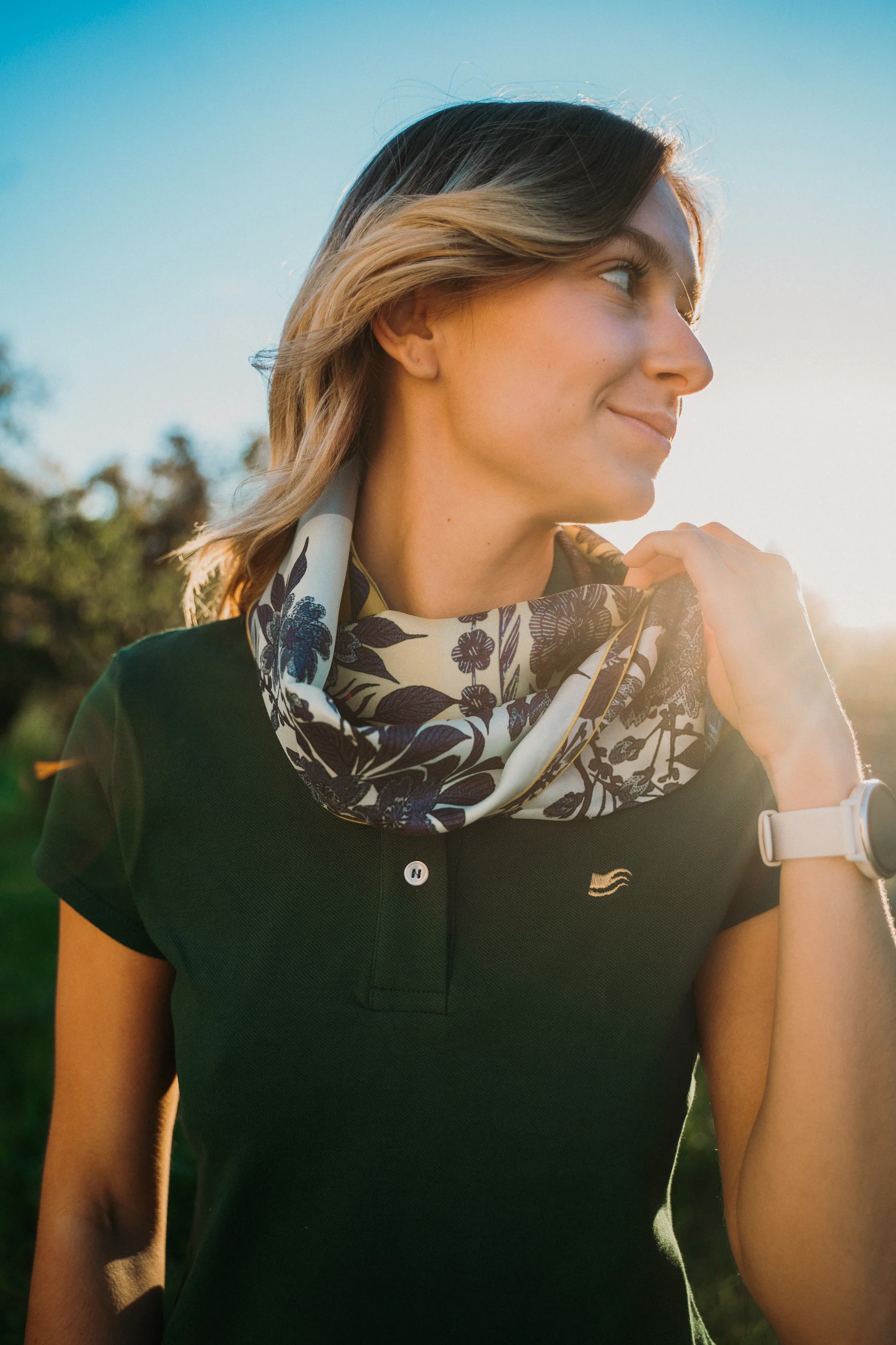 Le foulard en soie "Soleil Couchant" - Image 6